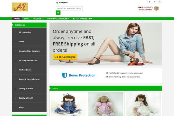 AliEngineGoGreen theme websites examples