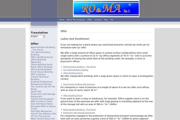 Blueline theme site design template sample