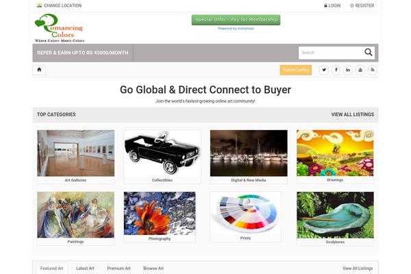 Directory theme site design template sample