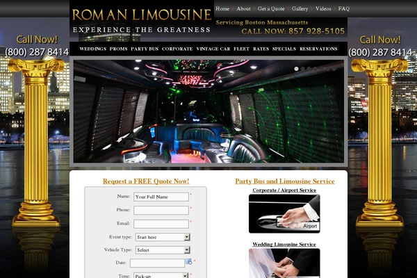 romanlimousine.com site used Coffeebreak-10