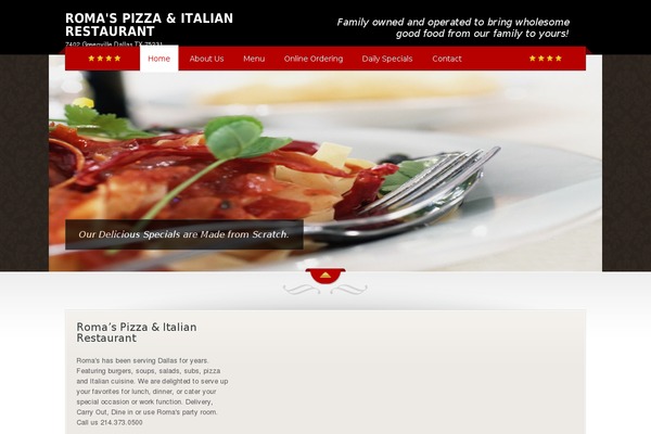The Restaurant theme site design template sample