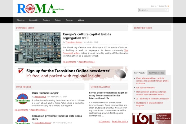 romatransitions.org site used Proximity