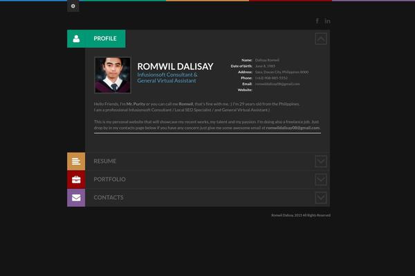 Cv theme site design template sample