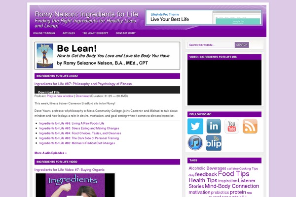 Lifestyle theme site design template sample