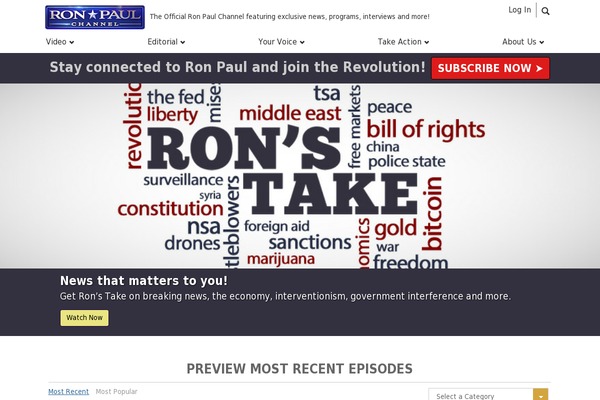 ronpaulchannel.com site used Vol