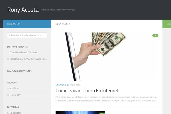 Hueman theme site design template sample