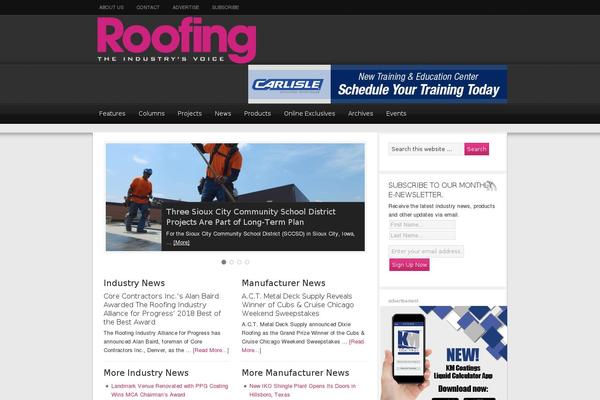 Magazine theme site design template sample