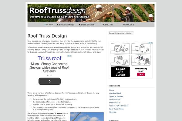 Roof theme site design template sample