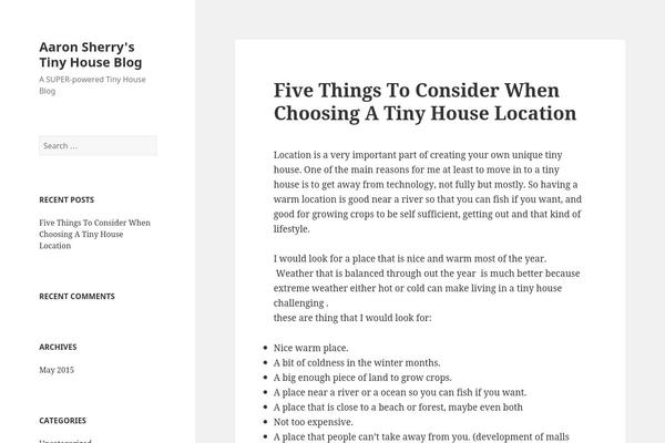Twenty Fifteen theme site design template sample
