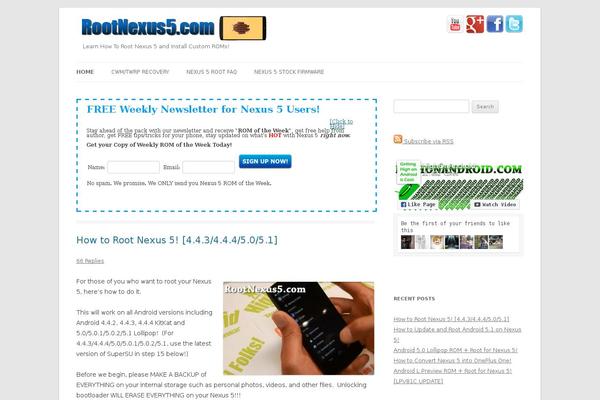 Site using Newsletter Sign-Up plugin