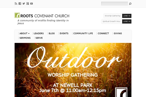 Resurrect theme site design template sample