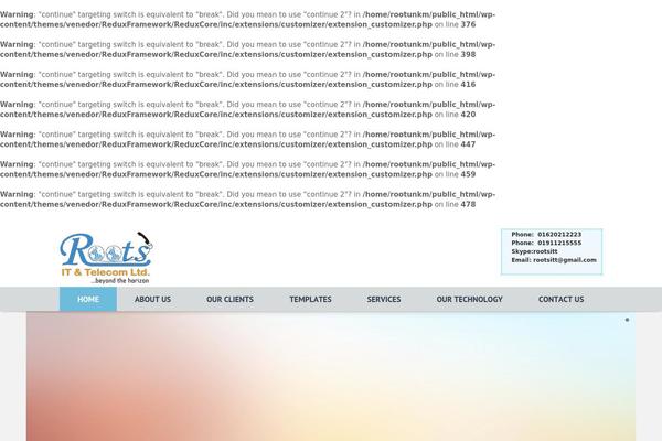 Venedor theme site design template sample
