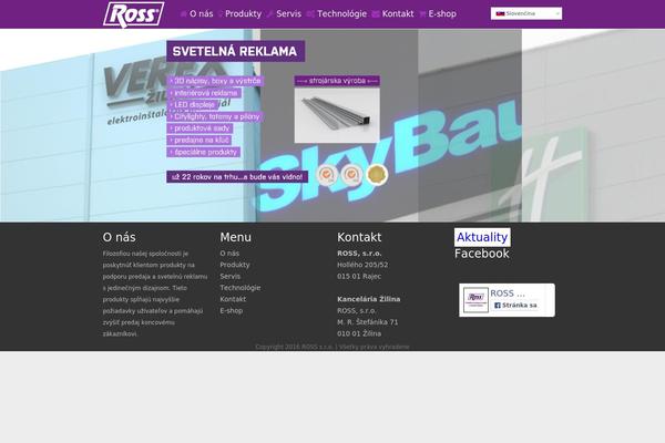 Ross theme site design template sample