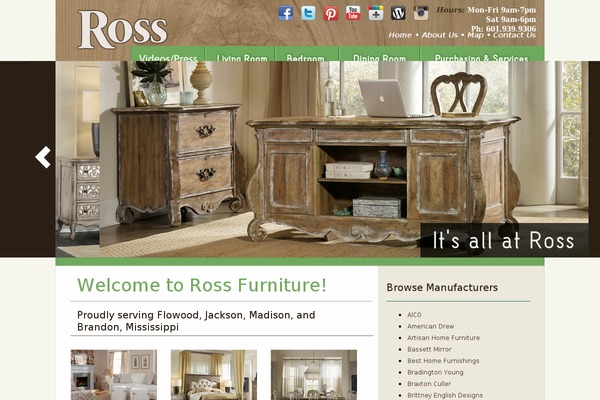 Ross theme site design template sample
