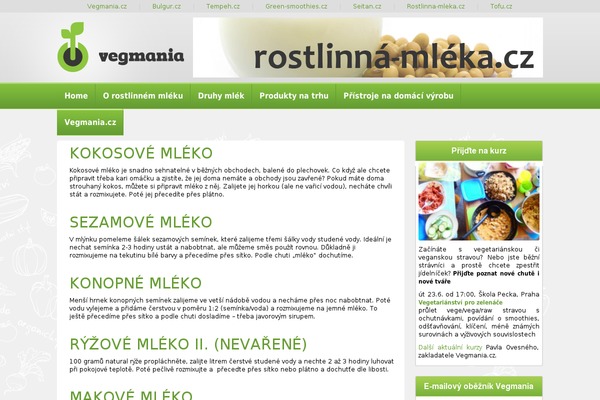 rostlinna-mleka.cz site used Vegmania