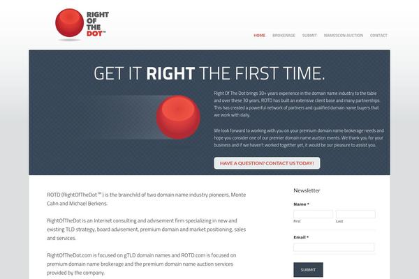 rightofthedot theme websites examples