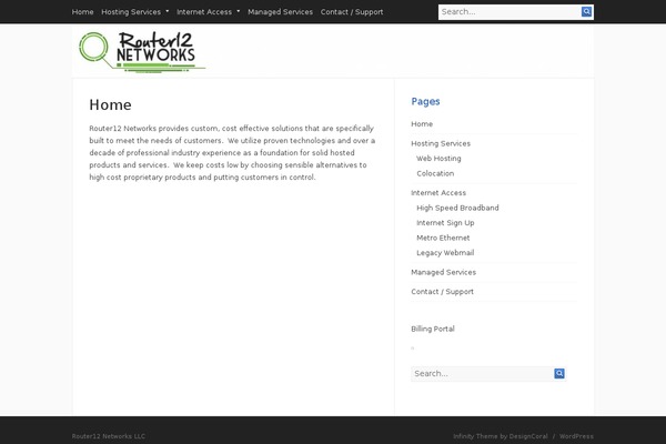 Infinity theme site design template sample