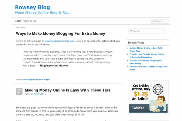 rowseyblog.com site used Admired