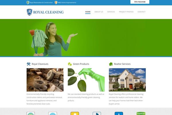 Vanguard theme site design template sample