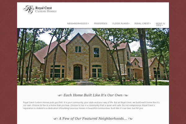 royalcrestcustomhomes.com site used Dandelion_v2.6.5