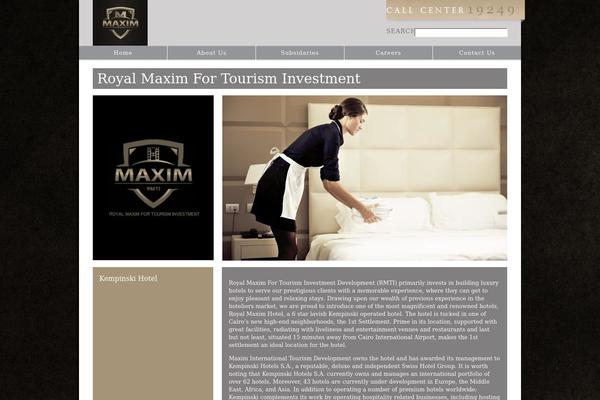 Maxim theme site design template sample