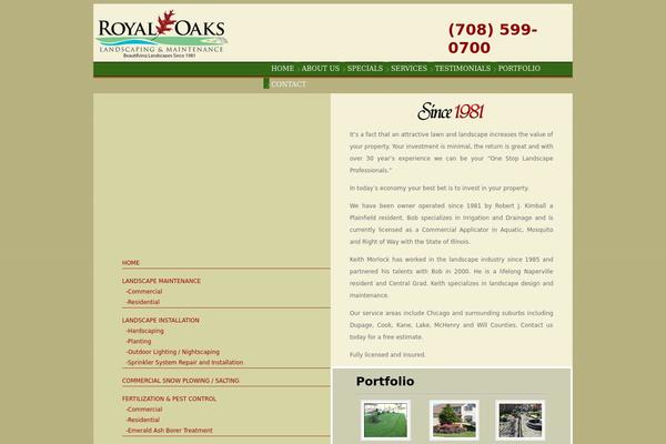 royaloakscorp.com site used Earl