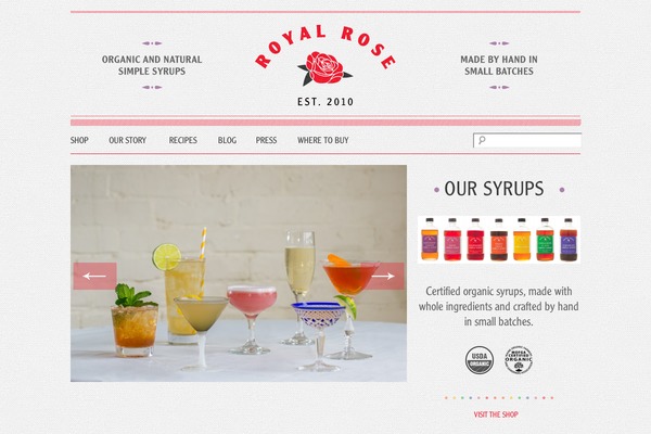 royalrosesyrups.com site used Royalrose