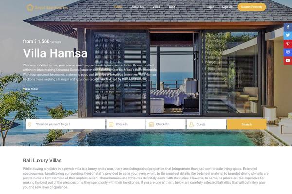 Wprentals theme site design template sample