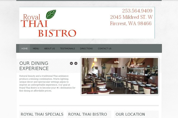 Diner theme site design template sample