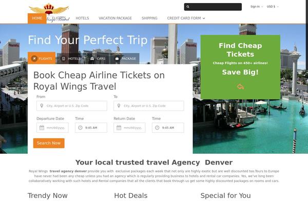 Traveler theme site design template sample