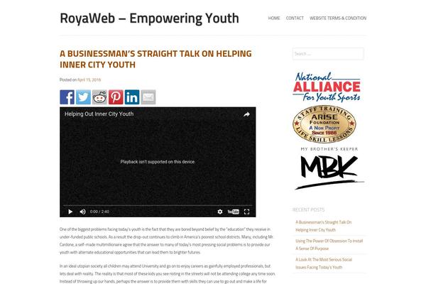 royaweb.org site used Storefront Paper