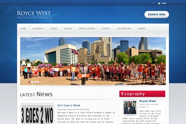 Candidate theme site design template sample