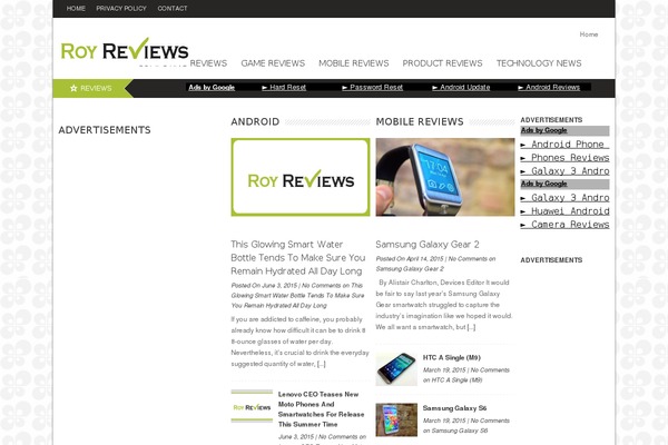 Review theme site design template sample