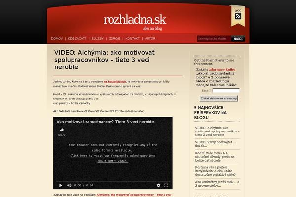 Site using Flash Video Player plugin