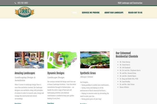 Infinite theme site design template sample