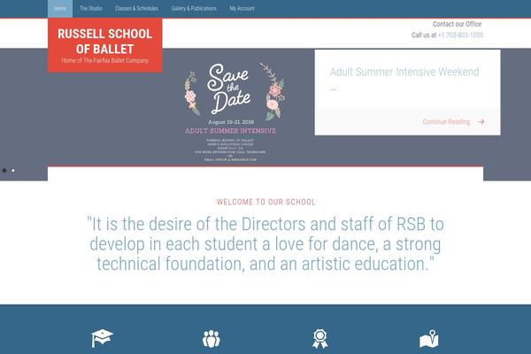 Radiate theme site design template sample