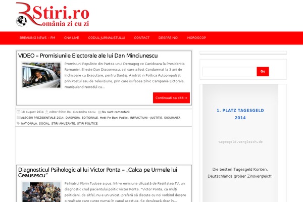 Magazine Style theme site design template sample