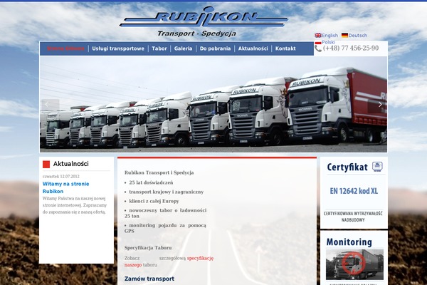rubikontransport.pl site used Exelmedia