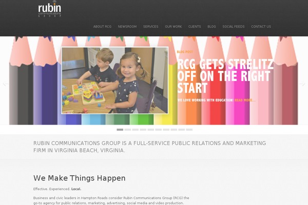 Radius theme site design template sample