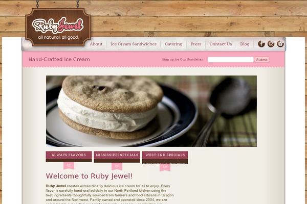 Site using Emma Email Signup plugin