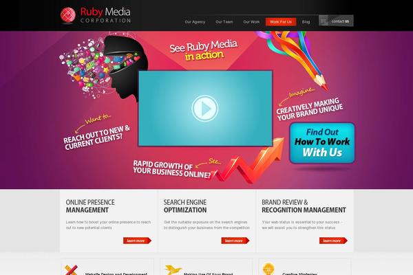 Ruby theme site design template sample