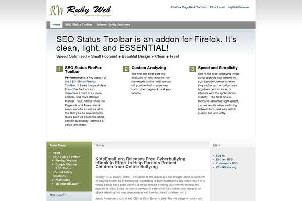 Afterburner theme site design template sample