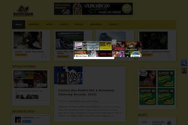 Site using Facebook FanBox Popup plugin