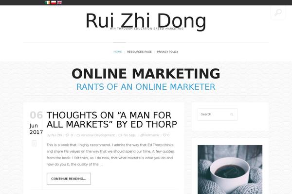 John Doe's Blog theme site design template sample