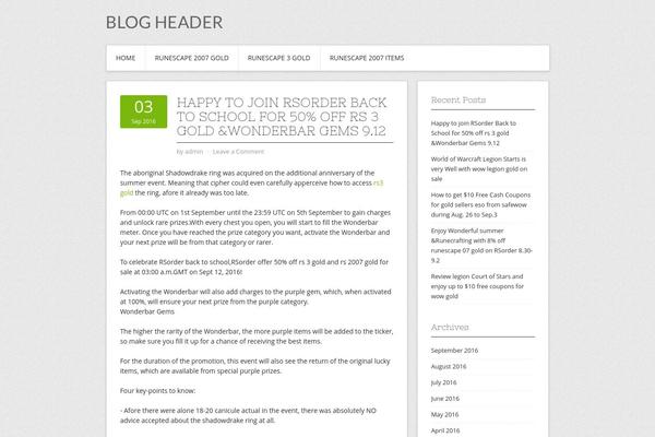 Contango theme site design template sample