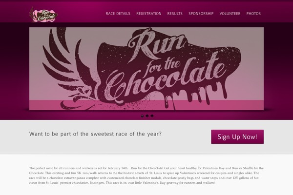runforthechocolate.com site used inFocus