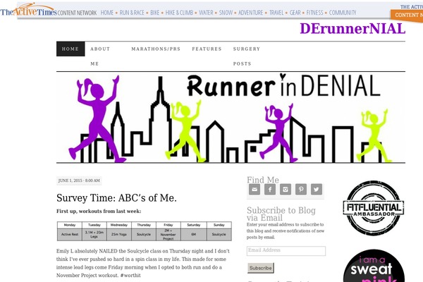 Site using Dailymile Widgets plugin