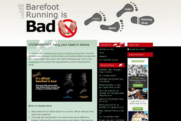 runningbarefootisbad.com site used Thesis 1.6