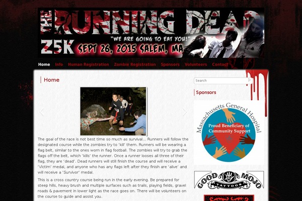 Zombie Apocalypse theme site design template sample