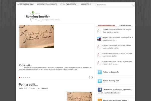runningemotion.fr site used Acro